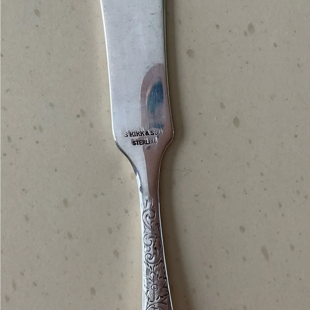 Kirk Stieff Sterling Old Maryland Engraved Flat Butter Spreader 🧈